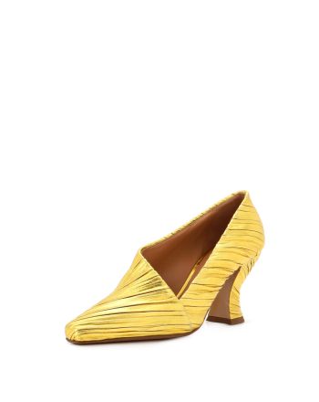 Women's Folded Almond Pumps Lame