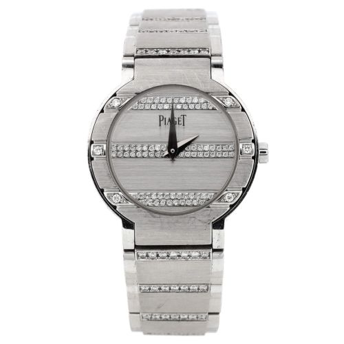 Polo Quartz Watch White Gold with Diamond Bezel, Dial and Bracelet 28